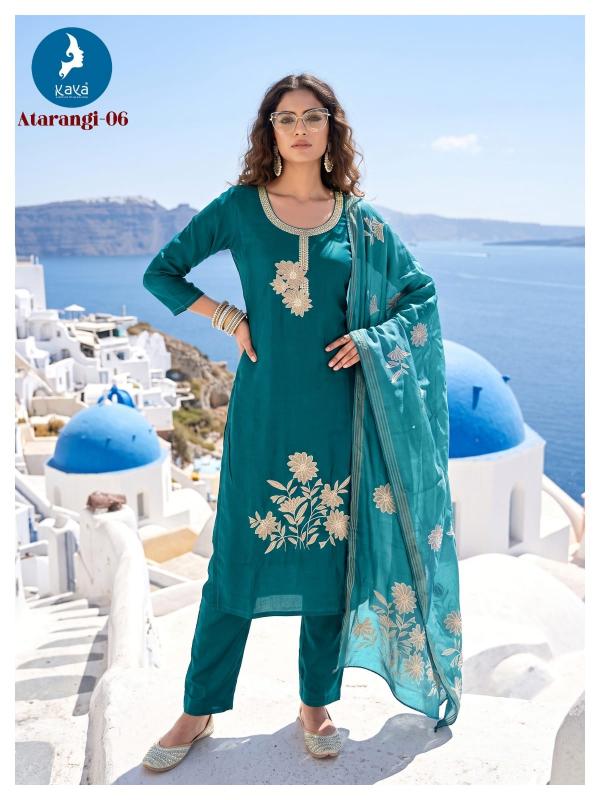 Kaya atrangi 3pcs blue baby kurtis wholesale